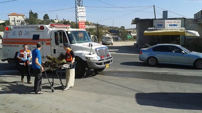 זירת הפיגוע בבית אומר