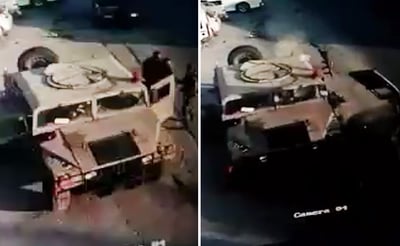 תיעוד מהפיגוע בצומת בית אריה: המחבל דורס חיילים ונמלט