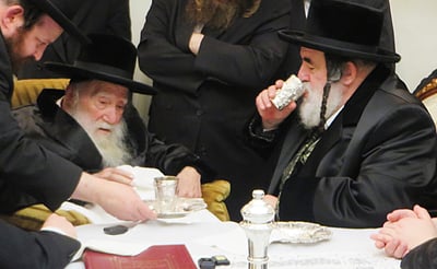 בבית של שולם פישר: פגישה בין האדמו"רים מויז'ניץ וערלוי