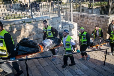 זירת הפיגוע בשער שכם