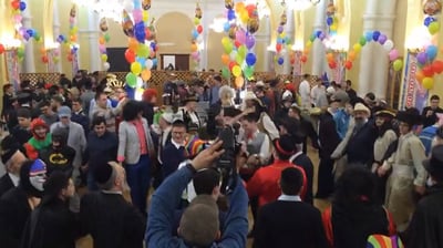 חגיגת פורים המרכזית בקהילה היהודית באודסה • צפו בווידאו