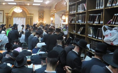מתפללים בציון רבי נחמן