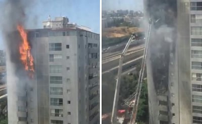 צפו: בניין מגורים ברמת גן עולה בלהבות