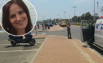 אסתי וינשטיין ע"ה על רקע הזירה בה נמצאה