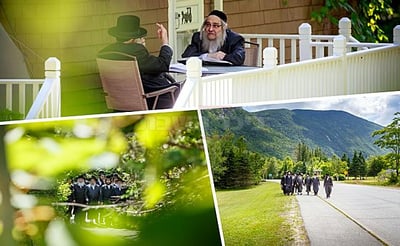 גלריה מדהימה: הרבי מסאטמר בנופש בניו המפשייר