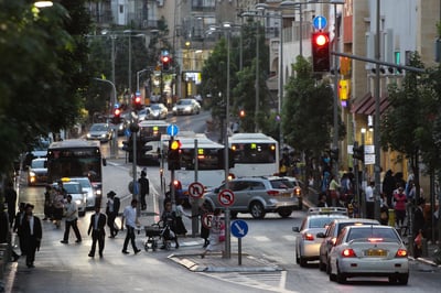 עומס האוטובוסים במרכז בני ברק
