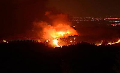 מעל 200 שריפות בפחות מיממה; האש מתקרבת לכביש 1