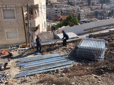 הקמת חומת הביטחון להגנת הר הזיתים