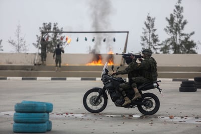 טקס הסיום של מחנה אימונים ברשות הפלסטינית