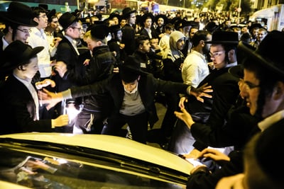 החסימה ברחוב כהנמן, בצומת קוקה קולה