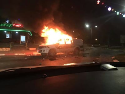 ניידת שרופה, ממראות המהומות