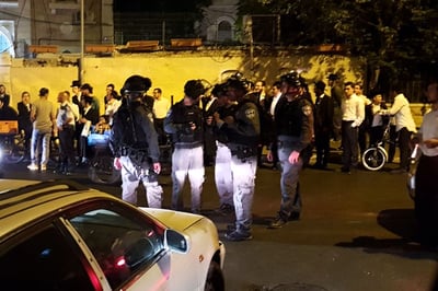 שוטרים הותקפו בשכונת מאה שערים; 5 נעצרו