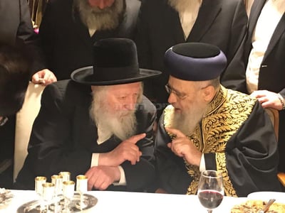 הראשון לציון והאדמו"ר מגור נועדו אצל רב הכותל הגר"ש רבינוביץ
