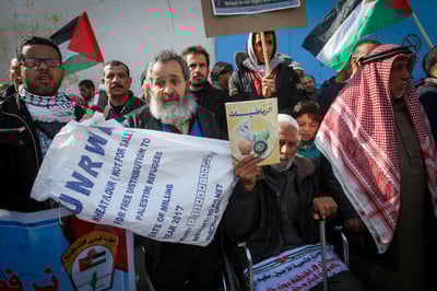 מפגינים בשבוע שעבר בעזה