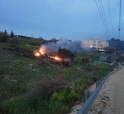 זירת התרסקות המטוס הישראלי