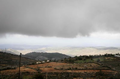 ענני גשם מעל גוש עציון