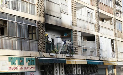 זירת השריפה הבוקר בבית וגן