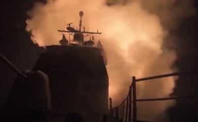 מהים ללב דמשק: צפו במתקפה נגד היעדים בסוריה