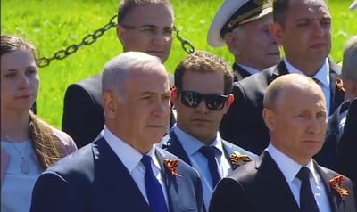 נתניהו במצעד הרוסי