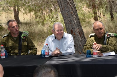 הנשיא ריבלין בגובל הרצועה, היום