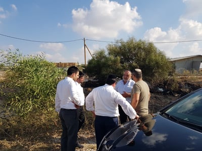 ח"כ דני סיידה נקלע לשריפה מבלון תבערה. צפו