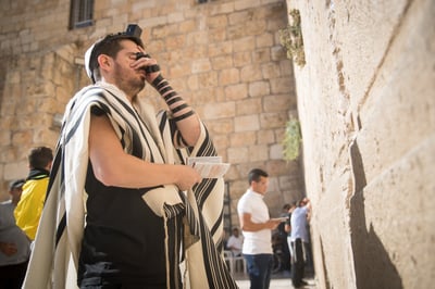 משה חוגג בכותל המערבי, היום