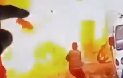 תיעוד רגעי הפיצוץ