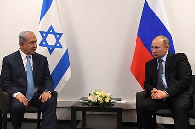 נתניהו ונשיא רוסיה ולדימיר פוטין
