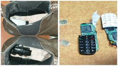 בתוך הנעל: ניסה להבריח פלאפונים לכלא
