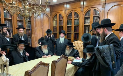 הרבנים במעונו של הרבי מסאטמר