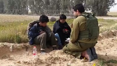 לוחמים עצרו ילדים שחצו את הגבול עם סכין