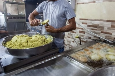 אילוסטרציה, דוכן להכנת פלאפל