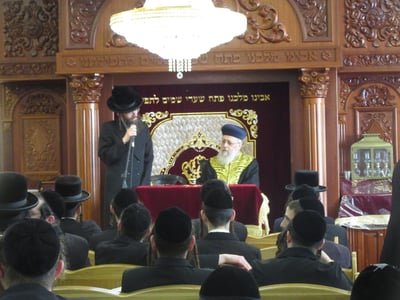 הראש"ל מסר שיעור לאברכי הכולל החסידי