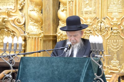 הגר"ג אדלשטיין בהיכל הישיבה. ארכיון