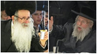 ההילולא באמשינוב: 'טיש' אחד- 2 אדמו"רים