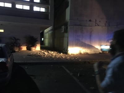 זירת פגיעת הרקטה