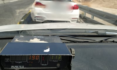 "טס" במהירות 190 קמ"ש בכביש 1 ונתפס