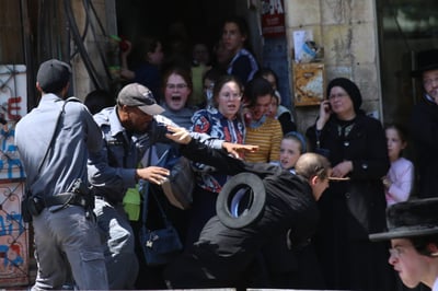 רגע סוער באחת ההפגנות השבוע