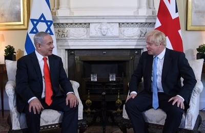 בנימין נתניהו פגש את בוריס ג'ונסון בלונדון