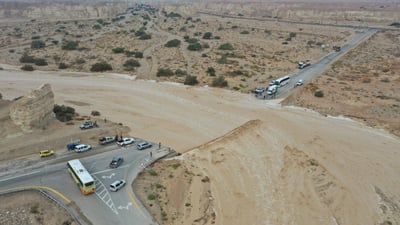 צפו: כך נראה נחל צין לאחר הגשמים הרבים