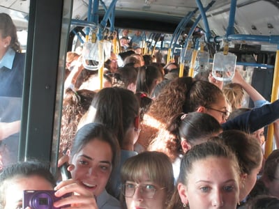 תיעוד מהאוטובוסים לסמינר