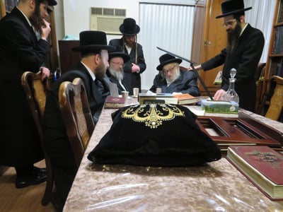 צפו: האדמו"ר מנדבורנה באניא ביקר אצל האדמו"רים