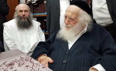 רבי יצחק שאול  קניבסקי עם מרן שה"ת