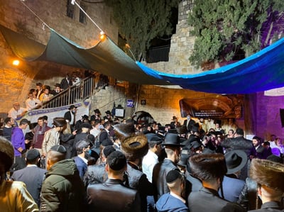 מאות רקדו ב'מלווה מלכה' בקבר דוד המלך