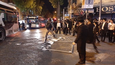 כ-150 מפגינים קיצונים בצומת כיכר השבת