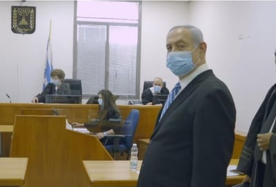 נתניהו, בדיון הראשון בו הוקרא כתב האישום