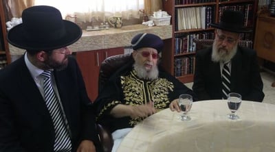 מרן זצ"ל שעה קלה לאחר הכרזת התוצאות