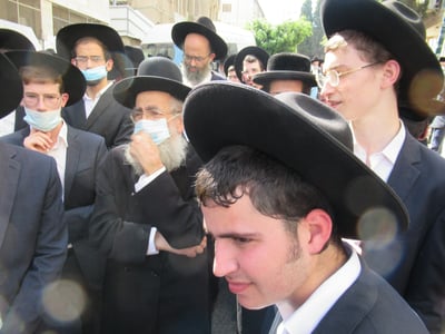 הגר"ש מרקוביץ, עם תלמידי הישיבה - ב'זמן אלול' האחרון