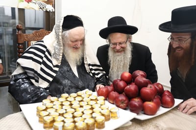 תמונה של הראב"ד עם בנו ר' אשר