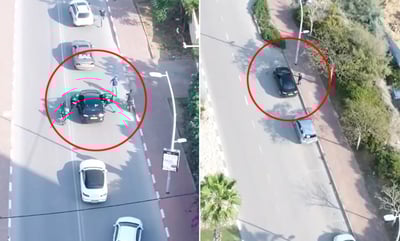הרחפן המשטרתי תיעד: בלשים עוצרים חשוד